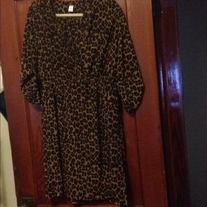 Adorable cheetah print knee length dress